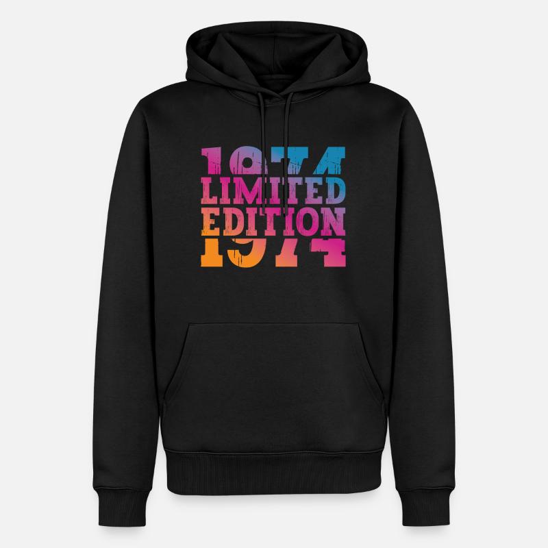 Édition limitée de 1974 - Sweat à capuche Premium bio Homme - noir