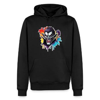 Vampir / Dracula / Blutsauger / Halloween / Mythos - Männer Premium Bio Hoodie - Schwarz - Vorne - Nico (187cm)