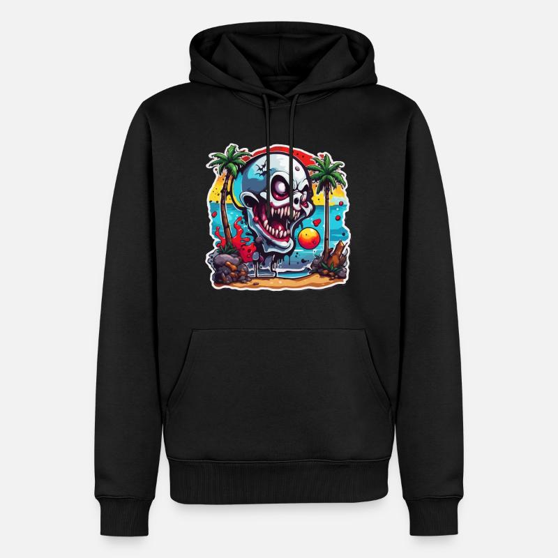 Vampir / Dracula / Blutsauger / Halloween / Mythos - Männer Premium Bio Hoodie - Schwarz