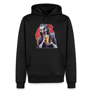 Vampir / Dracula / Blutsauger / Halloween / Mythos - Männer Premium Bio Hoodie - Schwarz - Vorne - Nico (187cm)