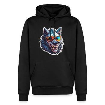 Werwolf / Vollmond / Wesen / Verwandlung / Fluch - Männer Premium Bio Hoodie - Schwarz - Vorne - Nico (187cm)