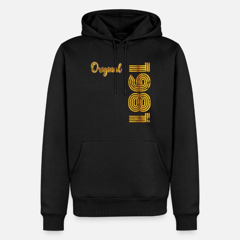 Millésime 1981 - Sweat à capuche Premium bio Homme - noir