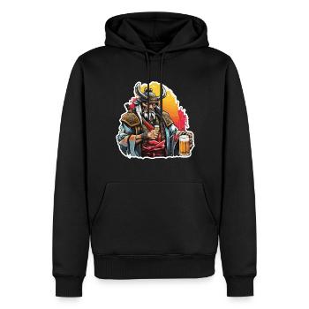 Samurai / Japanisch / Harakiri / Katana / Mann - Männer Premium Bio Hoodie - Schwarz - Vorne - Nico (187cm)