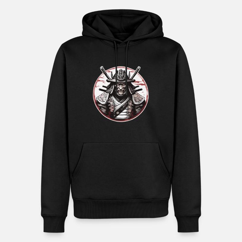 Samurai / Japanisch / Harakiri / Katana / Mann - Männer Premium Bio Hoodie - Schwarz