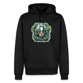 Woman / Pretty / Portrait / Colorful Hair / Model - Men’s Premium Organic Hoodie - black - Front - Nico (187cm)