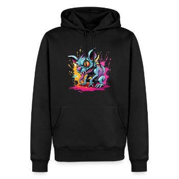 Chupacabra / Saugende Kreatur / Monster /Spanien - Männer Premium Bio Hoodie - Schwarz - Vorne - Nico (187cm)