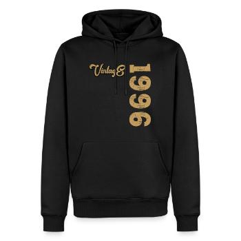 Vintage 1996 - Männer Premium Bio Hoodie - Schwarz - Vorne - Nico (187cm)