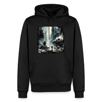 Apocalypse / Apocalypse / Destruction / Anarchie - Sweat à capuche Premium bio Homme - noir - Devant - Nico (187cm)