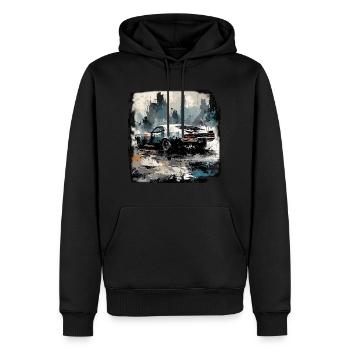 Apocalypse / Apocalypse / Destruction / Anarchie - Sweat à capuche Premium bio Homme - noir - Devant - Nico (187cm)