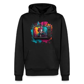 TV / Television / Analogue / Tube TV / Retro - Men’s Premium Organic Hoodie - black - Front - Nico (187cm)