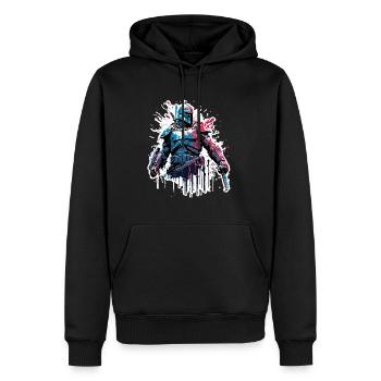 Spartan / Warrior / Fighter / Ancient / Sparta - Men’s Premium Organic Hoodie - black - Front - Nico (187cm)