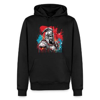 Spartan / Warrior / Fighter / Ancient / Sparta - Men’s Premium Organic Hoodie - black - Front - Nico (187cm)
