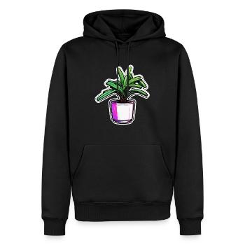 Zimmerpflanze / Topfpflanze / Dekoration / Topf - Männer Premium Bio Hoodie - Schwarz - Vorne - Nico (187cm)
