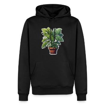 Plante d’intérieur / Plante en pot / Décoration / Pot - Sweat à capuche Premium bio Homme - noir - Devant - Nico (187cm)