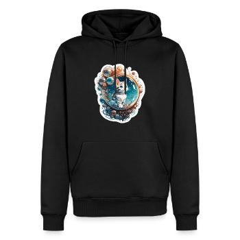 Animal dans bulle de savon / enfantin / mignon / chat - Sweat à capuche Premium bio Homme - noir - Devant - Nico (187cm)