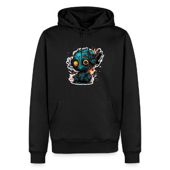 Poupée d’horreur / Halloween / Effrayant / Sombre - Sweat à capuche Premium bio Homme - noir - Devant - Nico (187cm)