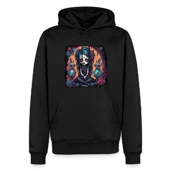 Poupée d’horreur / Halloween / Effrayant / Sombre - Sweat à capuche Premium bio Homme - noir - Devant - Nico (187cm)