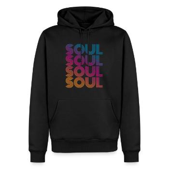 Âme vintage - Sweat à capuche Premium bio Homme - noir - Devant - Nico (187cm)
