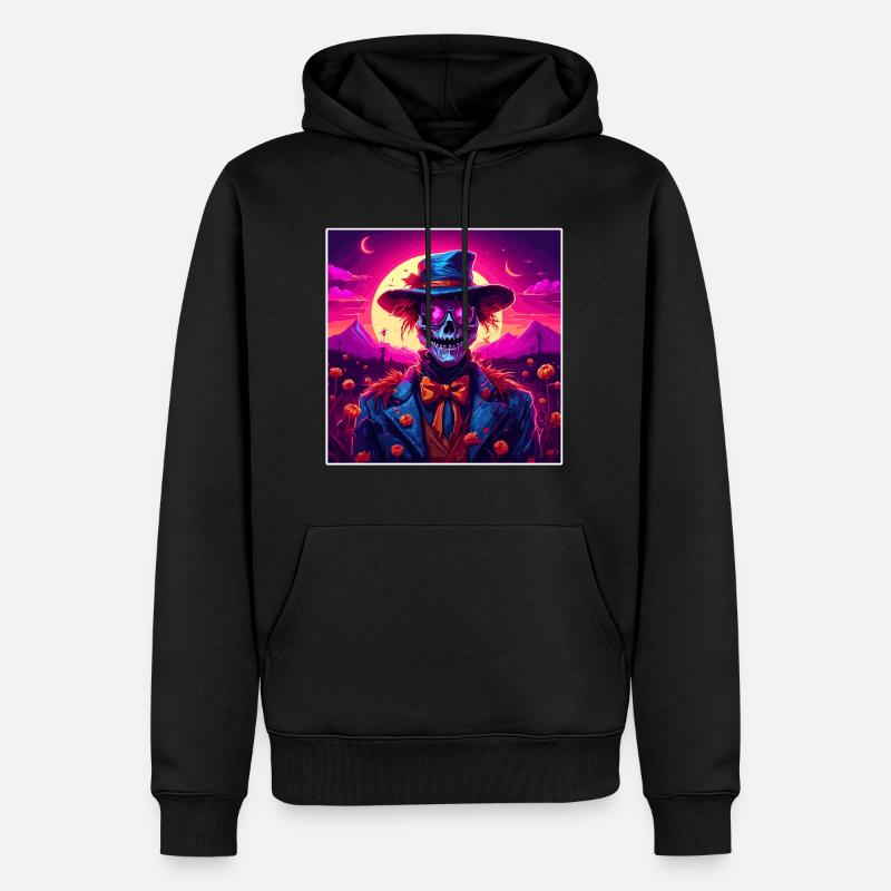 Vogelscheuche / Erntehelfer / Maisfeld / Feld - Männer Premium Bio Hoodie - Schwarz