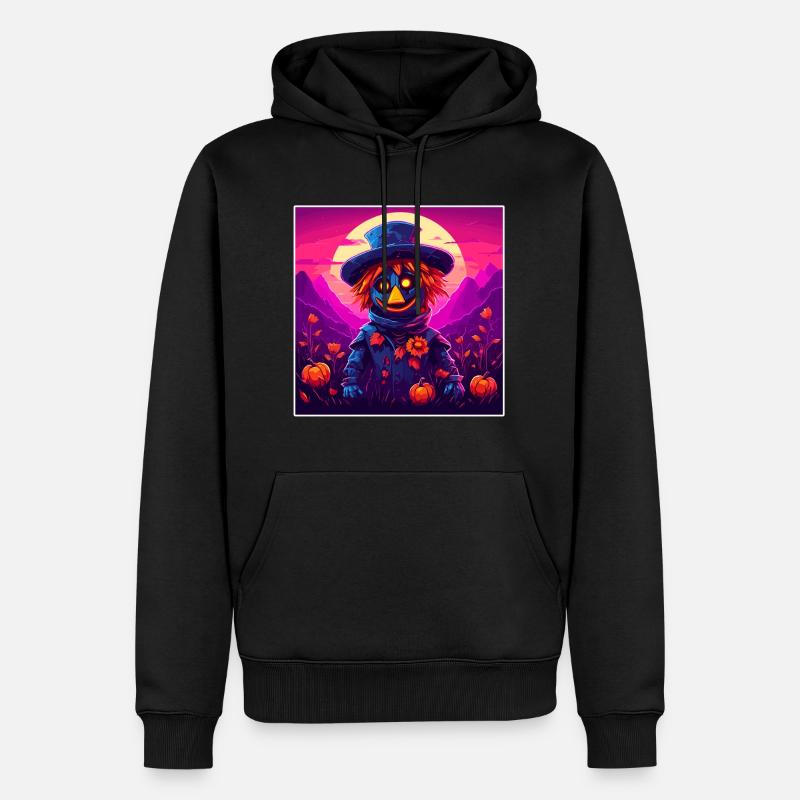 Vogelscheuche / Erntehelfer / Maisfeld / Feld - Männer Premium Bio Hoodie - Schwarz