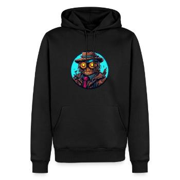 Vogelscheuche / Erntehelfer / Maisfeld / Feld - Männer Premium Bio Hoodie - Schwarz - Vorne - Nico (187cm)