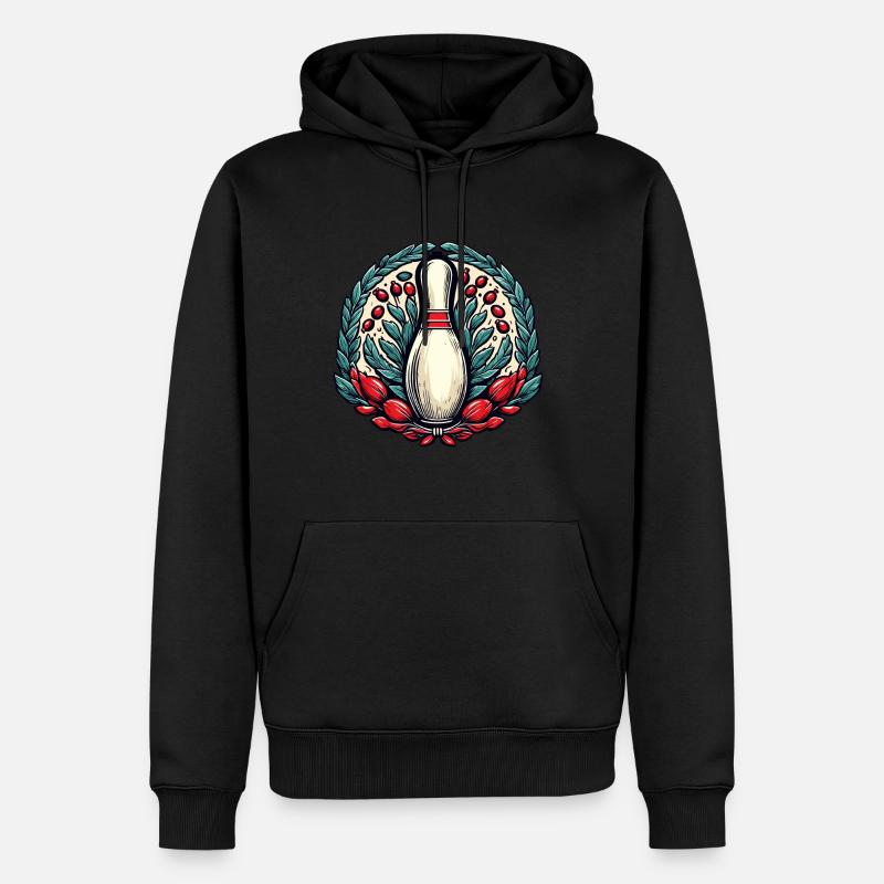 Bowling / Quilles / Bowling / Pin / Strike - Sweat à capuche Premium bio Homme - noir