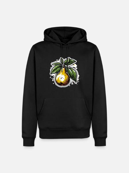 Lebensmittel / Obst / Markt / Vitamine / Design - Männer Premium Bio Hoodie - Schwarz