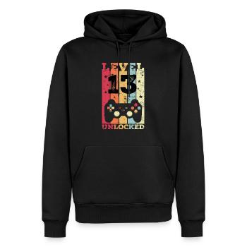 13. Geburtstag 13 Jahre Gamer - Männer Premium Bio Hoodie - Schwarz - Vorne - Nico (187cm)