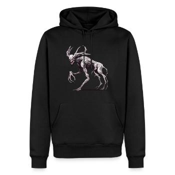 Wendigo / böser Geist / Besitzergreifend / Horror - Männer Premium Bio Hoodie - Schwarz - Vorne - Nico (187cm)