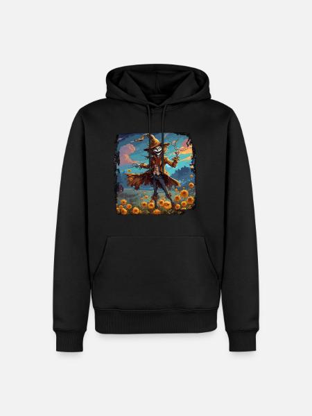 Vogelscheuche / Erntehelfer / Maisfeld / Feld - Männer Premium Bio Hoodie - Schwarz