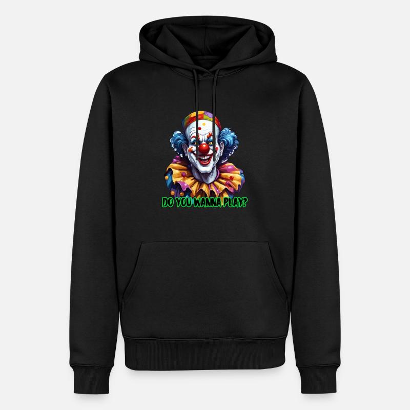 Clown / Cirque / Carnaval / Carnaval / Ludique - Sweat à capuche Premium bio Homme - noir