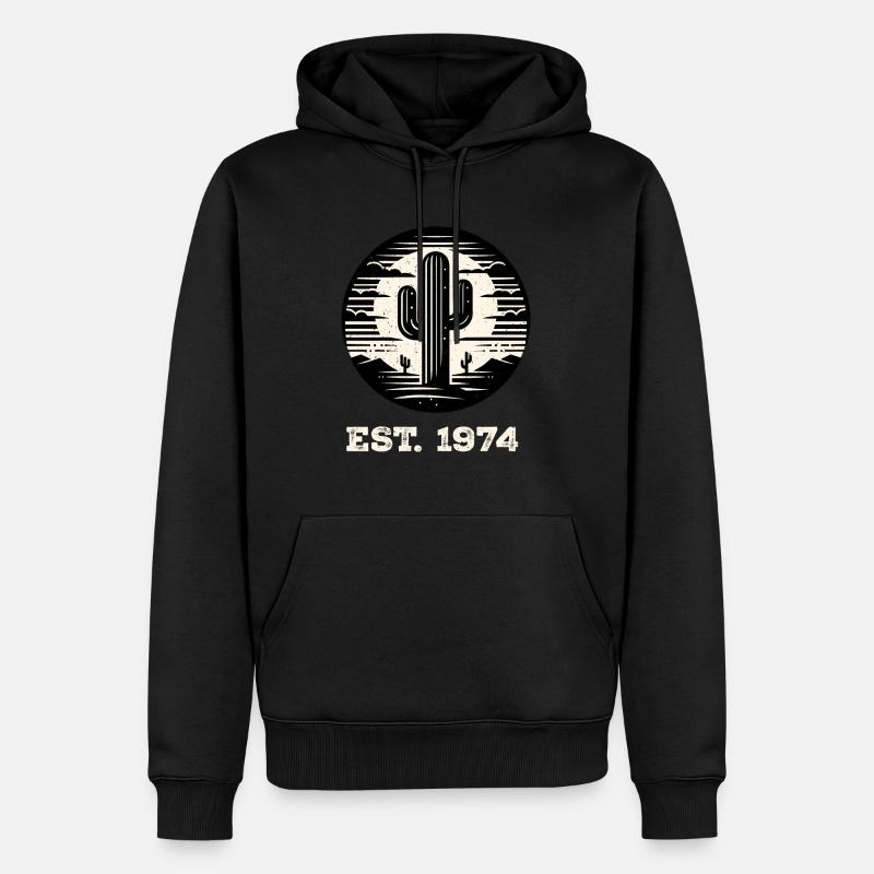 Millésime 1974 - Sweat à capuche Premium bio Homme - noir