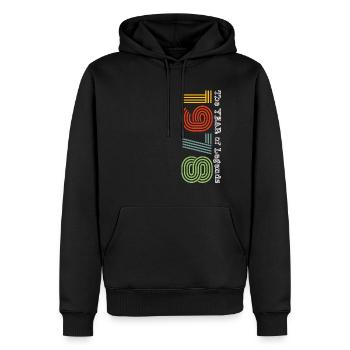 Vintage 1978 - Männer Premium Bio Hoodie - Schwarz - Vorne - Nico (187cm)