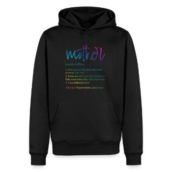 Mother - Männer Premium Bio Hoodie - Schwarz - Vorne - Nico (187cm)
