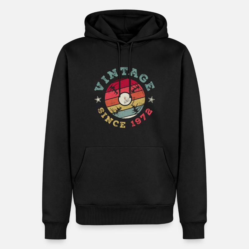 Millésime 1972 - Sweat à capuche Premium bio Homme - noir