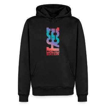 Millésime 1984 - Sweat à capuche Premium bio Homme - noir - Devant - Nico (187cm)