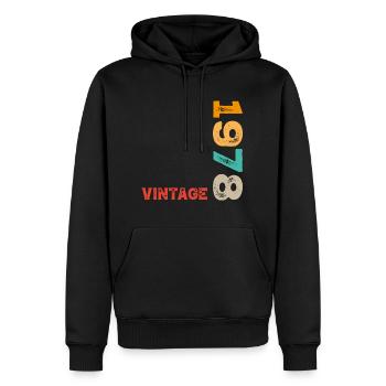 Vintage 1978 - Männer Premium Bio Hoodie - Schwarz - Vorne - Nico (187cm)