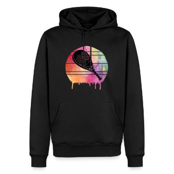 Pádel Vintage - Männer Premium Bio Hoodie - Schwarz - Vorne - Nico (187cm)