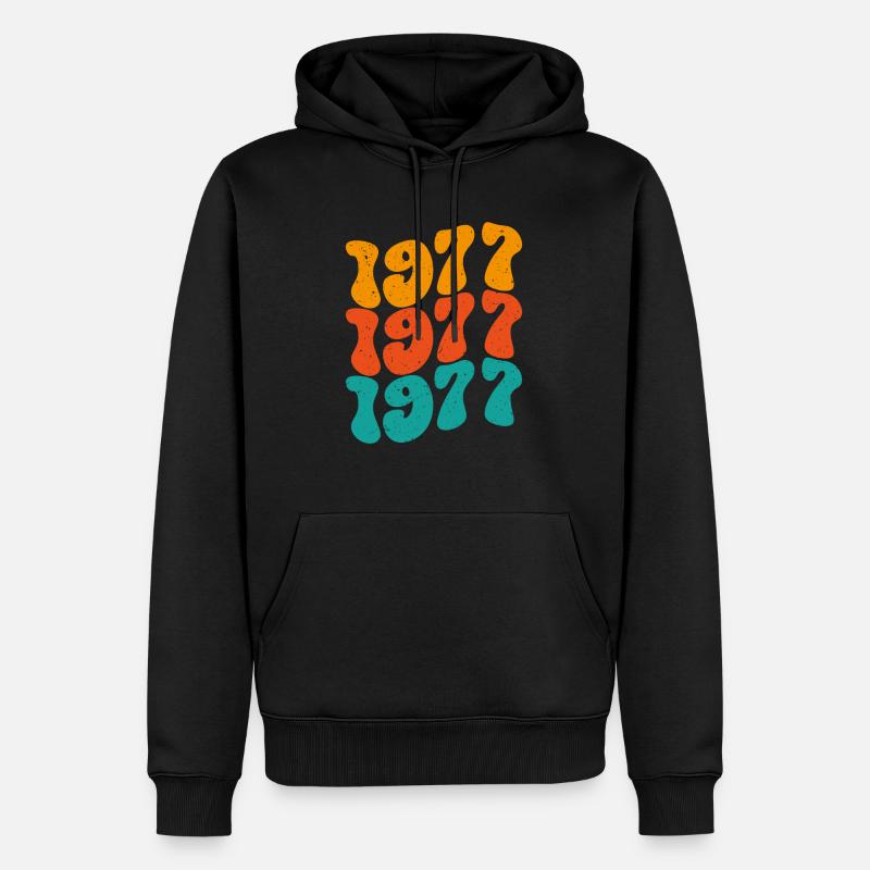 Millésime 1977 - Sweat à capuche Premium bio Homme - noir