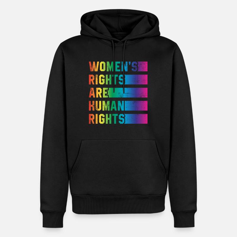 Frauenrechte sind Menschenrechte - Männer Premium Bio Hoodie - Schwarz