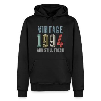1994 Jahrgang Vintage Geburtstag Geschenk - Männer Premium Bio Hoodie - Schwarz - Vorne - Nico (187cm)