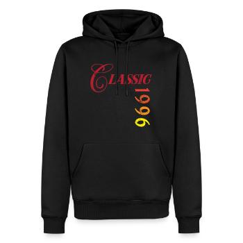 Vintage 1996 - Männer Premium Bio Hoodie - Schwarz - Vorne - Nico (187cm)