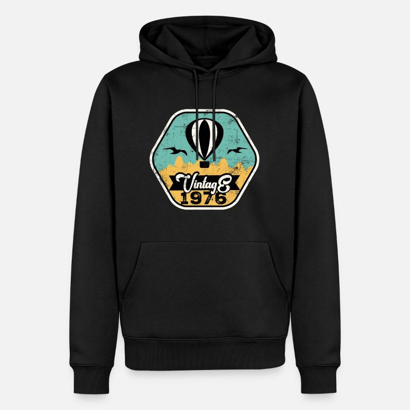 Millésime 1976 - Sweat à capuche Premium bio Homme - noir