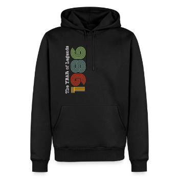 1986 Vintage - Männer Premium Bio Hoodie - Schwarz - Vorne - Nico (187cm)