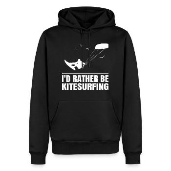Windsurfen, Kitesurfen, Surfen, Windsurfen - Männer Premium Bio Hoodie - Schwarz - Vorne - Nico (187cm)