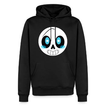 Blue - Männer Premium Bio Hoodie - Schwarz - Vorne - Nico (187cm)