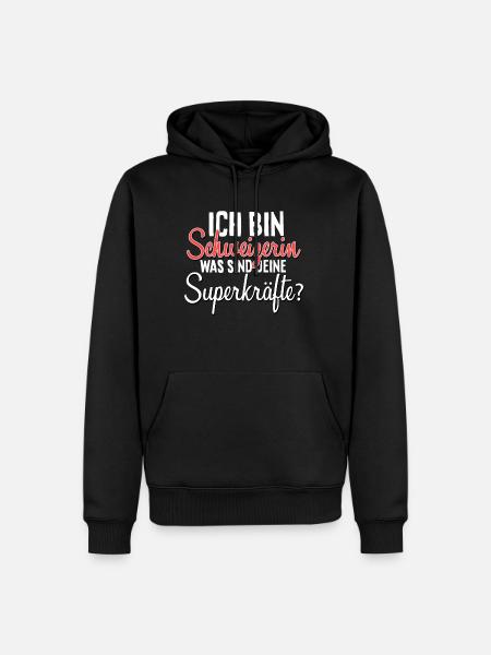 Ich bin Schweizerin - Männer Premium Bio Hoodie - Schwarz