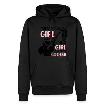 Trapschießen | Schießsport Fallenschießen Geschenk - Männer Premium Bio Hoodie - Schwarz - Vorne - Nico (187cm)
