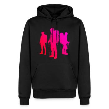 Damen Bouldern Climbing Climber Kletterer - Männer Premium Bio Hoodie - Schwarz - Vorne - Nico (187cm)