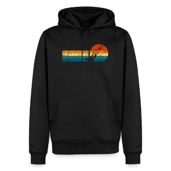 Windsurfer Windsurfing Windsurfen Retro Surfen - Männer Premium Bio Hoodie - Schwarz - Vorne - Nico (187cm)